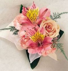 Alstromeria & Rose Wrist corsage from Krupp Florist, your local Belleville flower shop
