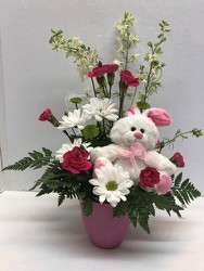 New Baby arrangement from Krupp Florist, your local Belleville flower shop