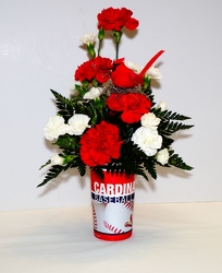 Cardinal cup from Krupp Florist, your local Belleville flower shop