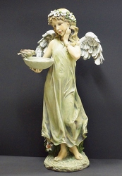 Angel with birdfeeder SS-175 from Krupp Florist, your local Belleville flower shop