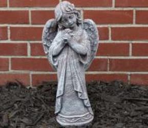 Angel with a rose-angel18-11 from Krupp Florist, your local Belleville flower shop