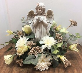Angel stylized with silks angel20-8sty from Krupp Florist, your local Belleville flower shop