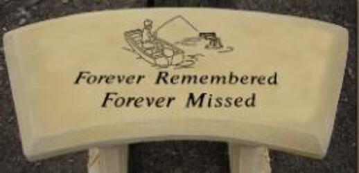 Forever Remembered bench-fish from Krupp Florist, your local Belleville flower shop
