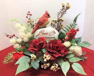 Resin cardinal stylized card-2022-sty02 from Krupp Florist, your local Belleville flower shop