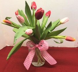 Tulips arranged fresh-tulips from Krupp Florist, your local Belleville flower shop