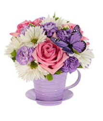 Tea Cup Bouquet  fresh16-7 from Krupp Florist, your local Belleville flower shop