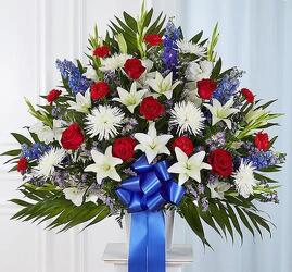 Heartfelt Sympathy-red/white/blue from Krupp Florist, your local Belleville flower shop