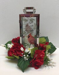 Cardinal lantern stylized lantern-cardsty2001 from Krupp Florist, your local Belleville flower shop