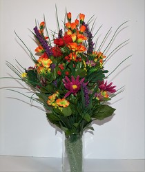 Silk cemetery flowers-silkcem16-4 from Krupp Florist, your local Belleville flower shop