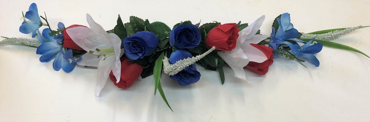 Silk swag-red/white/blue-silkswag19-02 from Krupp Florist, your local Belleville flower shop