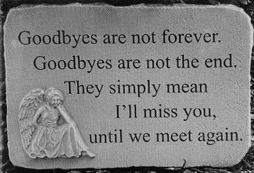 Goodbyes are not forever stone-medium ss-g431 from Krupp Florist, your local Belleville flower shop