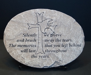 Silently we grieve stone-small ss15s-6  from Krupp Florist, your local Belleville flower shop