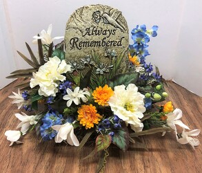 Always Remembered resin plaque-stylized ss2010-sty from Krupp Florist, your local Belleville flower shop