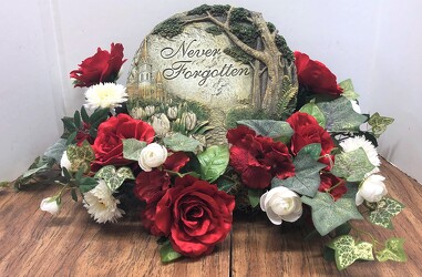 Resin plaque stylized with silks ss2103-sty from Krupp Florist, your local Belleville flower shop