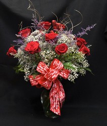 Krupp Outstanding Dozen Roses-val17-6 from Krupp Florist, your local Belleville flower shop