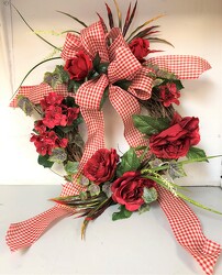 Wreath silk wreath-118 from Krupp Florist, your local Belleville flower shop