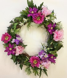 Wreath-Spring/pastels-wreath-50 from Krupp Florist, your local Belleville flower shop
