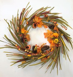 Fall sunny day wreath-wreath-88 from Krupp Florist, your local Belleville flower shop