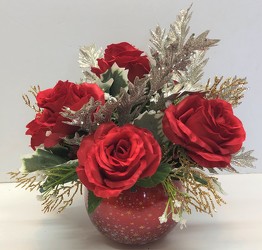 Silk arrangement-xmas-arrg51  from Krupp Florist, your local Belleville flower shop