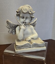 ANGEL WITH BOOK from Krupp Florist, your local Belleville flower shop