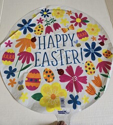 "Happy Easter" balloon from Krupp Florist, your local Belleville flower shop