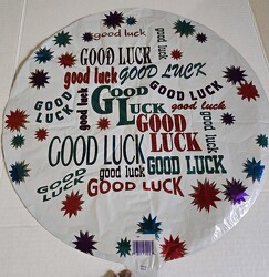 "Good luck" balloon from Krupp Florist, your local Belleville flower shop