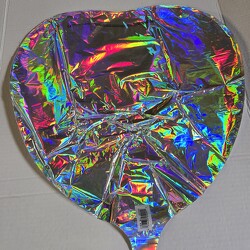 Holographic heart balloon from Krupp Florist, your local Belleville flower shop