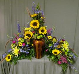 Sunflower Memorial from Krupp Florist, your local Belleville flower shop