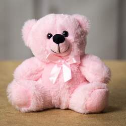 6" Cotton Candy Pink Colorama Bear from Krupp Florist, your local Belleville flower shop