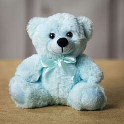 6" Big Sky Blue Colorama Bear from Krupp Florist, your local Belleville flower shop
