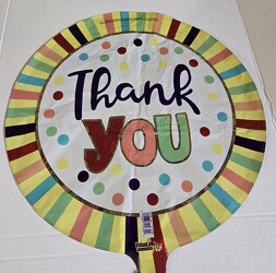 "Thank you" balloon from Krupp Florist, your local Belleville flower shop