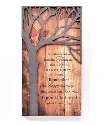 Wall Plaque, Remember from Krupp Florist, your local Belleville flower shop