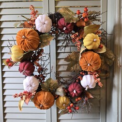 FALL PUMPKIN WREATH from Krupp Florist, your local Belleville flower shop
