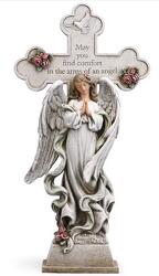 Praying cross angel angel-cross1 from Krupp Florist, your local Belleville flower shop
