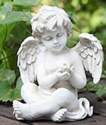 Cherub with bird angel18-6 from Krupp Florist, your local Belleville flower shop