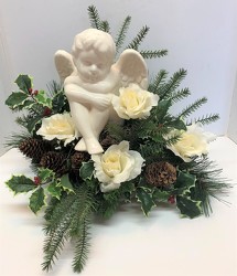 Silk angel arrangement angel19-13sty from Krupp Florist, your local Belleville flower shop