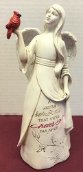 Resin angel with cardinal angel21-17 from Krupp Florist, your local Belleville flower shop