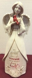 Resin angel with cardinal angel21-18 from Krupp Florist, your local Belleville flower shop