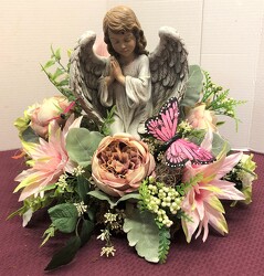 Angel stylized with silks angel22-06sty from Krupp Florist, your local Belleville flower shop