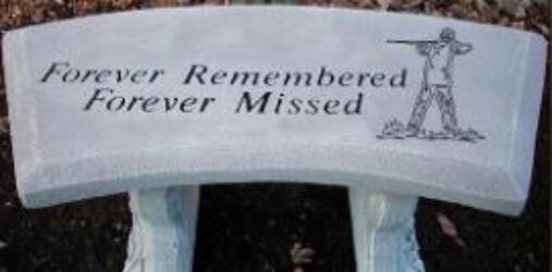Forever Remembered Hunter bench-hunter from Krupp Florist, your local Belleville flower shop