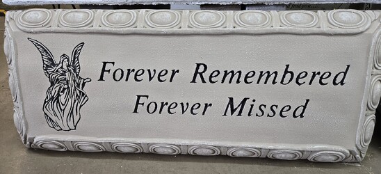 FOREVER REMEMBERED BENCH W/ ANGEL from Krupp Florist, your local Belleville flower shop