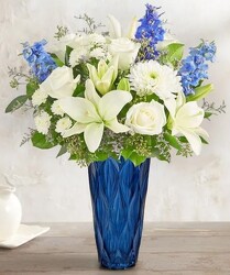 Peaceful Harmony Blue and White blm-191007 from Krupp Florist, your local Belleville flower shop