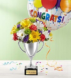 Trophy bouquet-you're the best-blm-urbest from Krupp Florist, your local Belleville flower shop