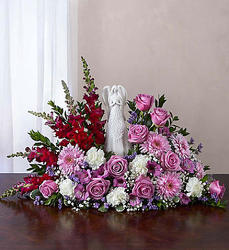 Serenity Angel Arrg Lavender & White-blm148025 from Krupp Florist, your local Belleville flower shop