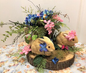 Playful bunnies bunny22-01 from Krupp Florist, your local Belleville flower shop