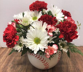 Baseball arrangement fresh21-01 from Krupp Florist, your local Belleville flower shop