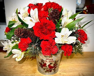 Cardinal fresh arrangement fresh22-02 from Krupp Florist, your local Belleville flower shop
