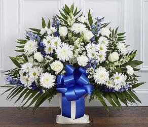 Heartfelt Tribute-blue/white from Krupp Florist, your local Belleville flower shop