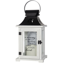 "In Memory Of" Picture Frame Lantern lantern-57465 from Krupp Florist, your local Belleville flower shop