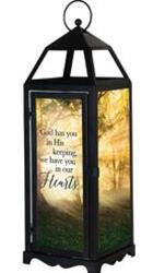 "In His Keeping" Panoramic Lantern lantern-57654 from Krupp Florist, your local Belleville flower shop
